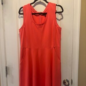 Banana Republic Coral A-Line Sleeveless Dress with Pockets